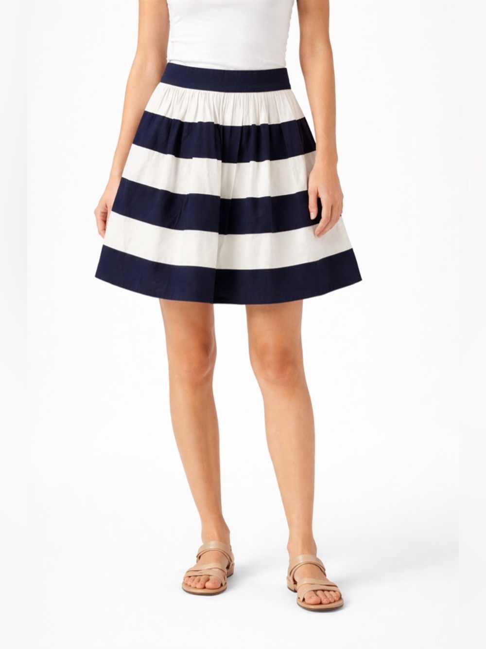 Banana Republic Cream Pleated Skirt
